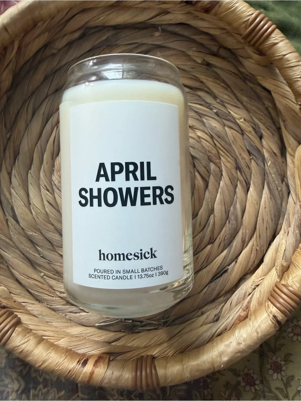 Homesick Candles “April Showers” Scented Candle RARE SCENT New in Box